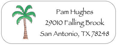 Palm Paradise Return Address Labels
